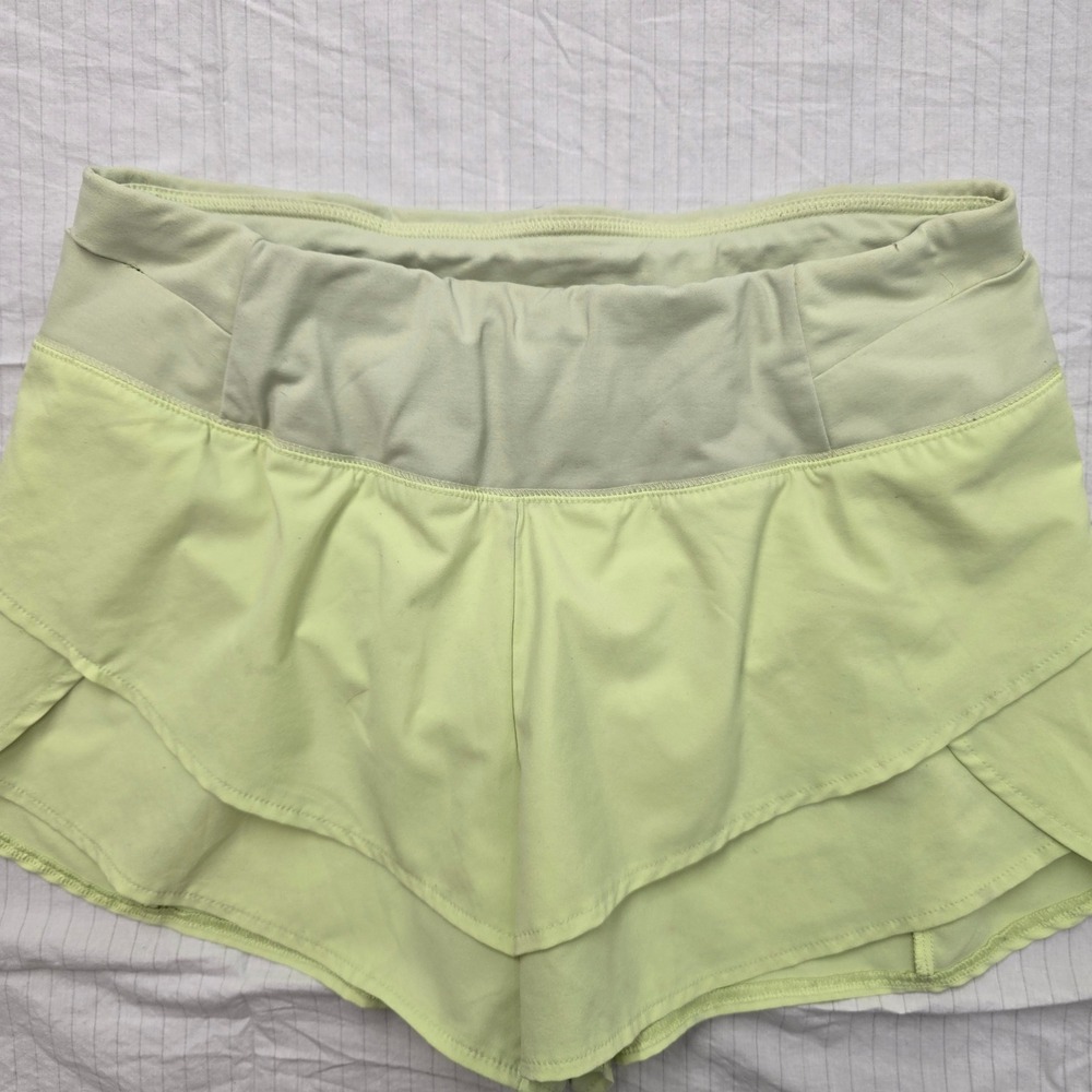 CALIA by Carrie Underwood Lime Green Petal Running Shorts Womens Medium